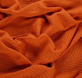 Pletenina imitující ručně pletený svetr oranžová