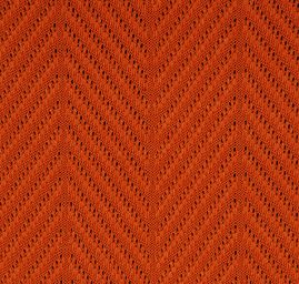 Pletenina imitující ručně pletený svetr oranžová