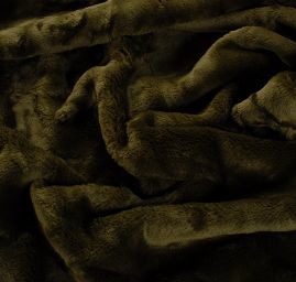 Imitace kožešiny nízký vlas tmavě zelená