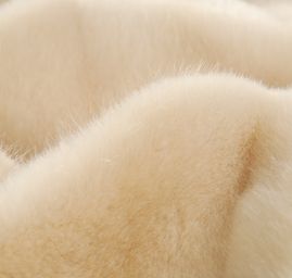 Imitace kožešiny norek krémovohnědá/pruhy