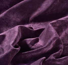 Látka zamatového typu na kabát tmavo fialová