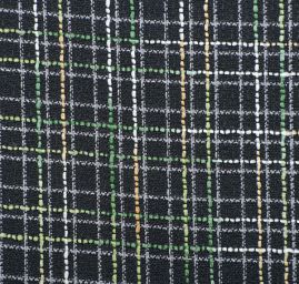 Látka na kostým imitující ručně tkané metráže černozelená