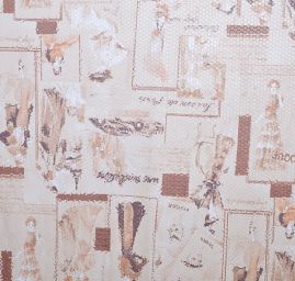 Úplet s aplikací flitrů postavy/tisk