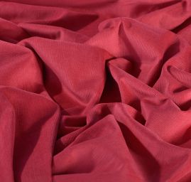 Pružný jemný manšestr malinové barvy
