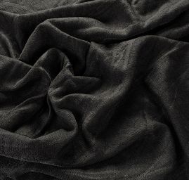 Efektní vlněný úplet s plastickým vzorem černý