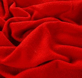 Vlněné buklé součky sytě červený