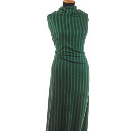 Teplejší žakárový úplet proužky zelený