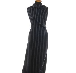 Teplejší žakárový úplet proužky modrý