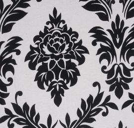 Bavlněná látka flanel tisk černobílá