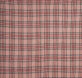 Vlněná kostýmová látka káro starorůžová