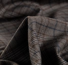 Kostýmová látka Esterházy glenček černošedá