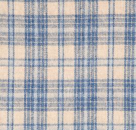 Vlna směs košilová látka vzor kostky modrá/smetanová