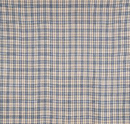 Vlna směs košilová látka vzor kostky modrá/smetanová