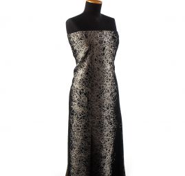 Exkluzivní látka s plastickým vzorem béžovočerná