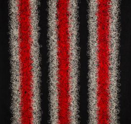 Exkluzivní látka s plastickým vzorem červenočerná