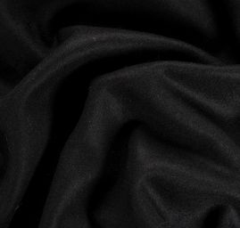 Vlněná kabátová látka černé barvy s jemným vlasem