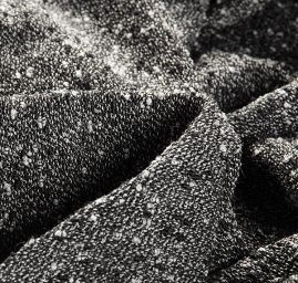 Kostýmová látka Art Fabrics vlna směs šedočerná