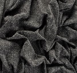 Kostýmová látka Art Fabrics vlna směs šedočerná