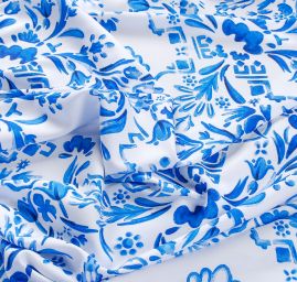 Žoržetová pletenina design MarLen  tisk folklor