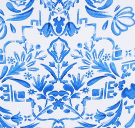 Žoržetová pletenina design MarLen  tisk folklor