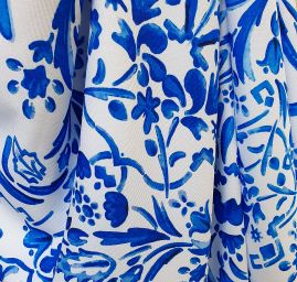 Žoržetová pletenina design MarLen  tisk folklor