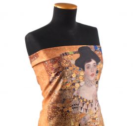 Žoržetová pletenina design MarLen tisk Klimt