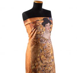 Žoržetová pletenina design MarLen tisk Klimt