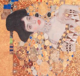 Žoržetová pletenina design MarLen tisk Klimt