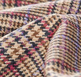 Střižní vlna vzor Esterházy fialovohnědá