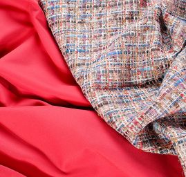 Exkluzivní kostýmová látka starorůžová