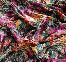 Atlas vzor vlčí mák/orchidej