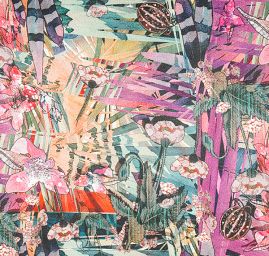 Atlas vzor vlčí mák/orchidej