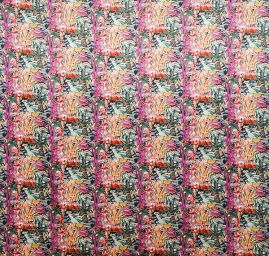 Atlas vzor vlčí mák/orchidej