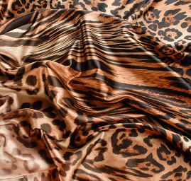 Atlas kupón puntíky/zvířecí vzor 