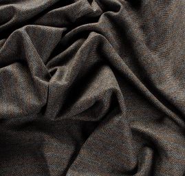 Vlněná látka kostýmová vzor proužků šedočerná