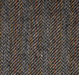 Vlněná látka kostýmová vzor proužků šedočerná