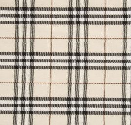 Kostýmová látka vzor kostky tartan smetanová