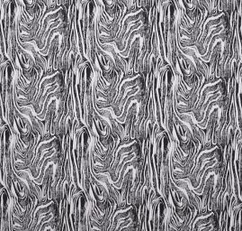 Kabátová látka vzor stromová kůra černá/bílá