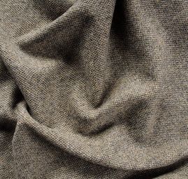 Vlněná látka kostýmová tvíd khaki/černá