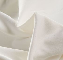 Samet bavlněný pružný lomená bílá