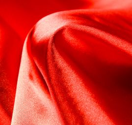 Satén taft pružný jasně červený