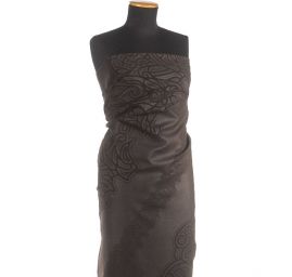 Kabátová látka imitace alcantary hnědá