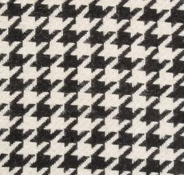 Kostýmová látka vzor pepito bíločerná