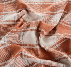 Flanel vzor káro kostka světle hnědá