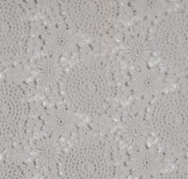 Krajka hrubá květinový vzor šedá