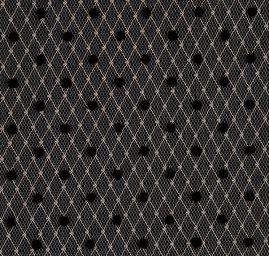 Tyl šatový sametový flock puntík hnědočerný