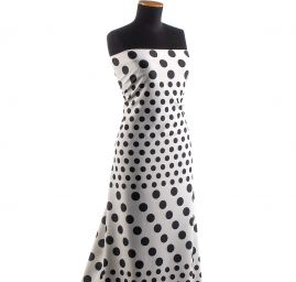 Úplet středně silný Punto tisk puntíky černobílé