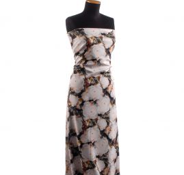 Úplet středně silný Punto tisk růže černá