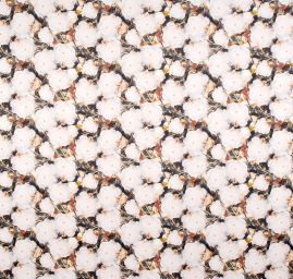 Úplet středně silný Punto tisk růže černá