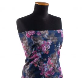 Úplet středně silný Punto tisk andílci tm.modrá